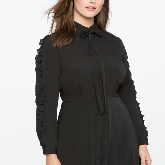 ELOQUII RUFFLE SLEEVE DRESS - Picture 3 of 12